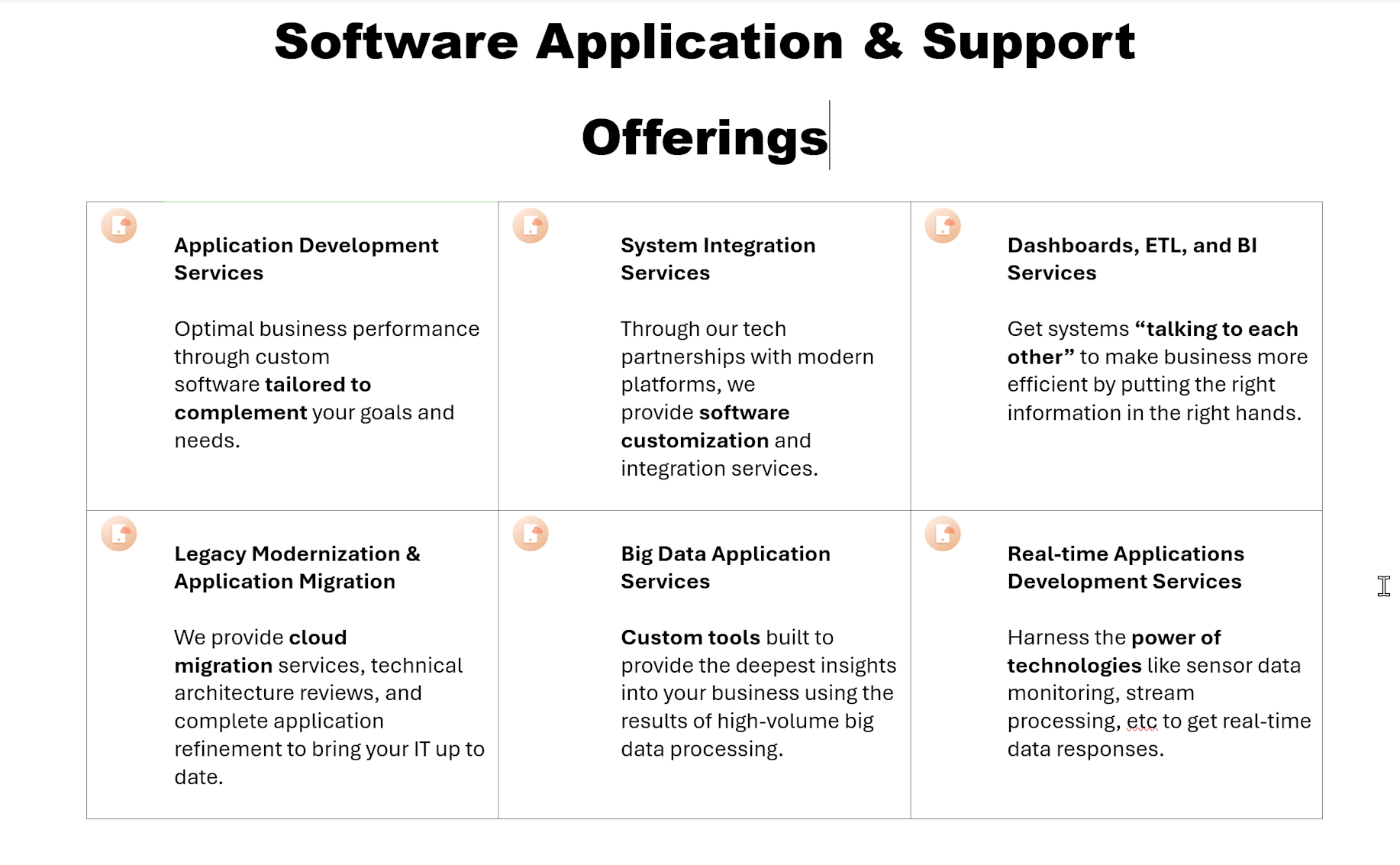 Software Offerings